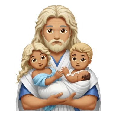 zeus a women and a baby  sticker