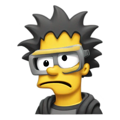 Bart Simpson frustrated sticker