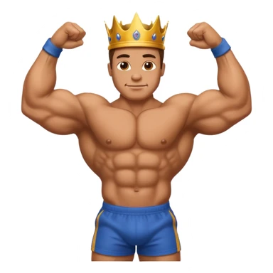 muscle arm emoji body builder king emoji GIF sticker