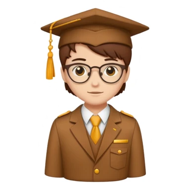 brown academia uniform sticker