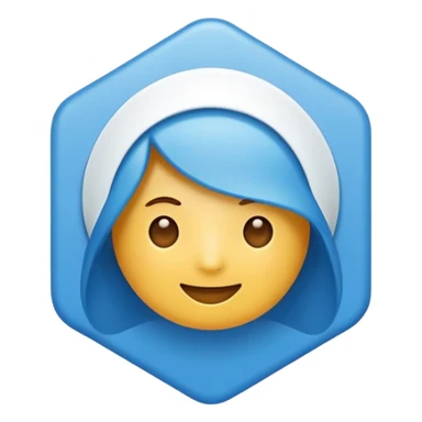 I want to make an verified emoji with an blue square and checkmark in it sticker