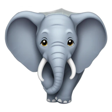 an elephant on a spiderweb sticker