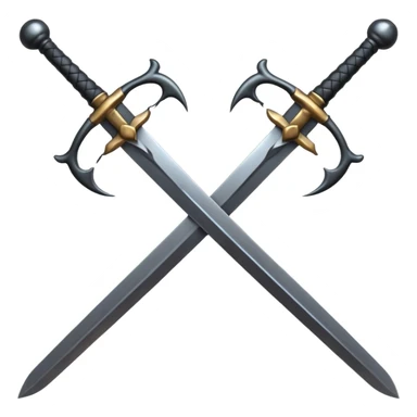 black crossed swords sticker
