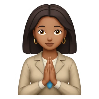 Black women praying sticker
