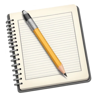 open sketchbook with a pencil on it sticker