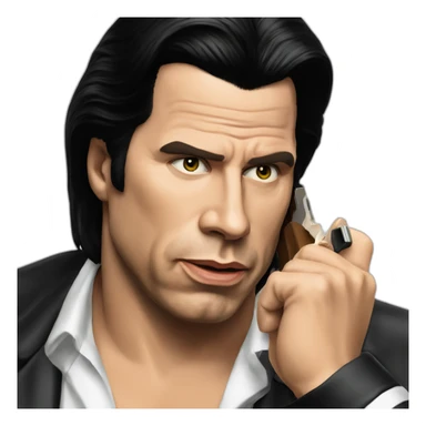 Confused John Travolta as Vincent Vega in Pulp Fiction sticker