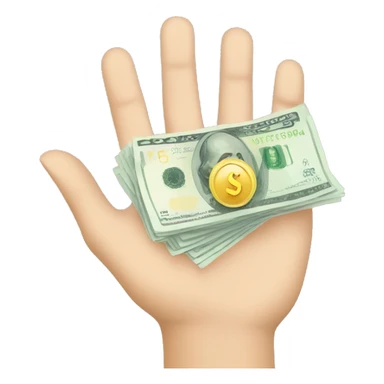 a hand with light skin and manicure holding euro money sticker