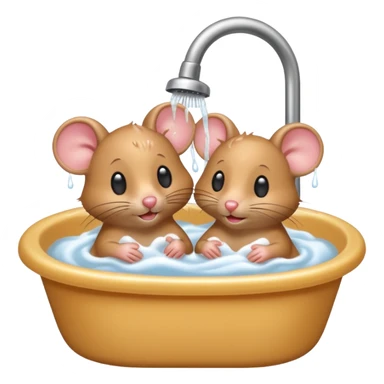Can you make to cure mice in the bath washing each other? sticker