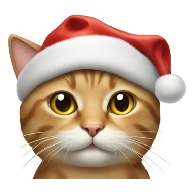 Cat with crismas hat sticker