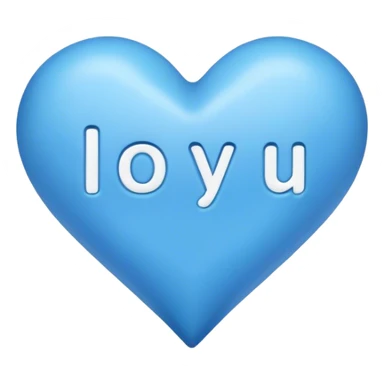 Blue heart either the words I Love You Ry sticker