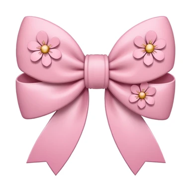 bow with sakura flowers sticker