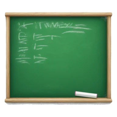 green  Board with chalk writing sticker