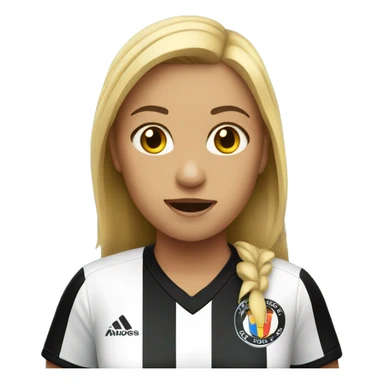 Girl soccer ref sticker