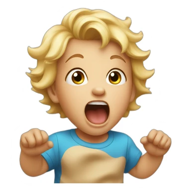 Screaming toddler sticker