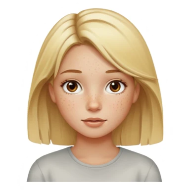 Uma miúda loira com madeixas naturais mais claras pele clara mas não tanto sardas sticker