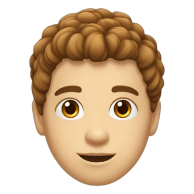 Garçon aux cheveux châtains et aux yeux marrons sticker