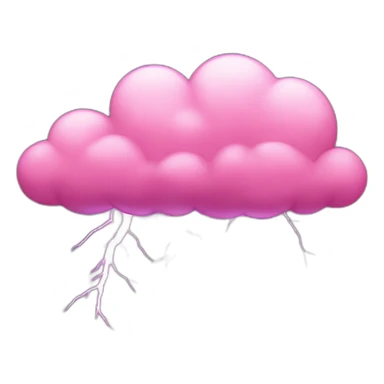 Pink thunderstorm sticker