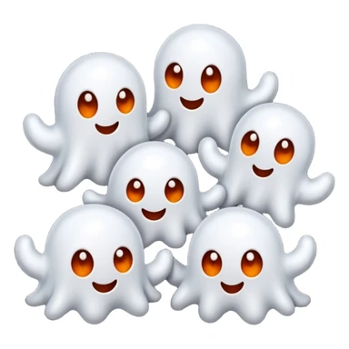 cute halloween ghosts, spiders sticker