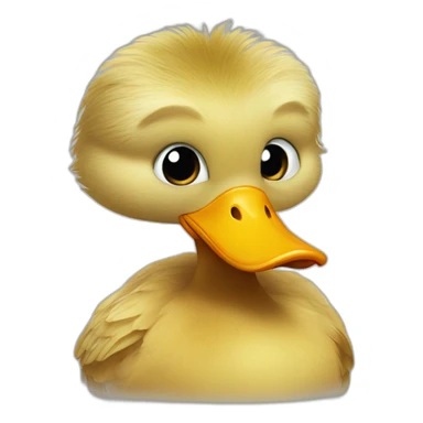 A duck with the face of Avram Andrei Tiberiu with hair sticker