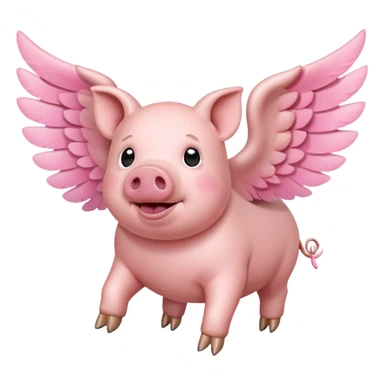 Pig flying  sticker