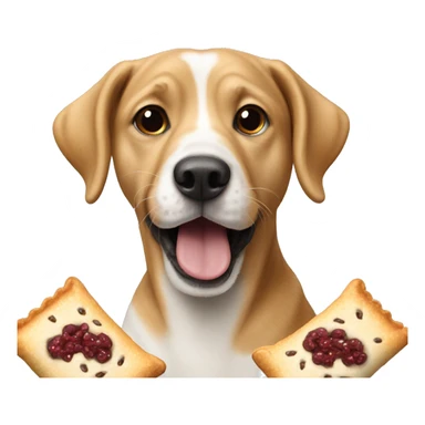 Dog eating poptart  sticker