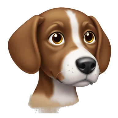 brown puppy with huge eyes christmasy sticker