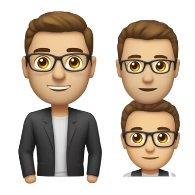 profesoară albă cu păr castaniu și cu ochelari de vedere sticker