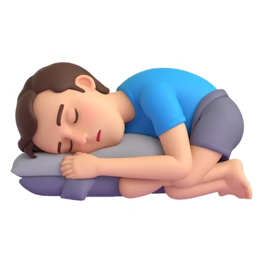 person sleeping face down sticker