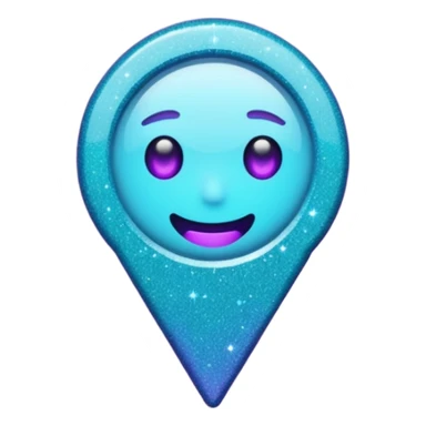 glitter purple and cian pin office sticker