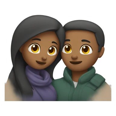 Couple cuddling sticker