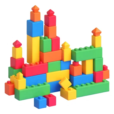 colorful building blocks for children sticker