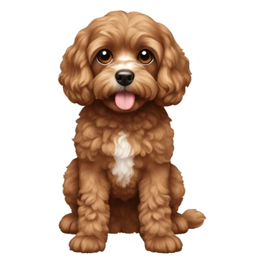 A brown cavapoo  sticker