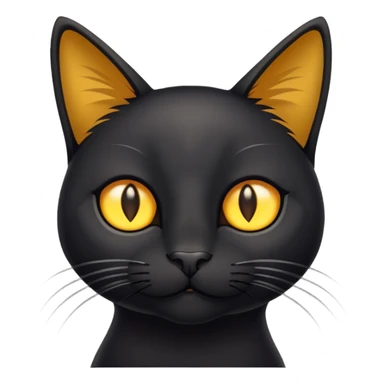 Black cat with golden eyes sticker
