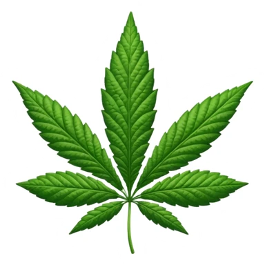 Marijuana leaf sticker
