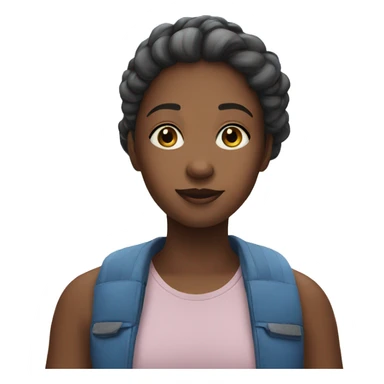 girl under blue sky sticker