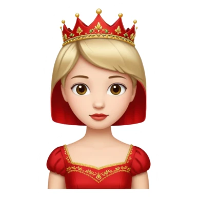 Short hair princess in red sticker