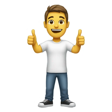 guy giving two thumbs up sticker