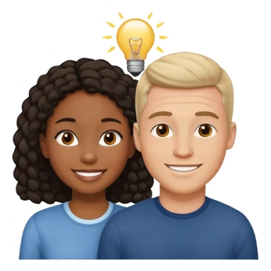 mixte couple black girl , white man sticker