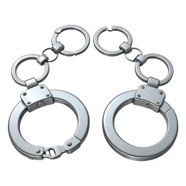 Handcuffs – shiny metal cuffs sticker