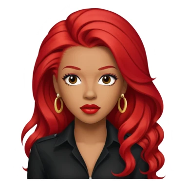Keyshia Cole with long red hair sticker