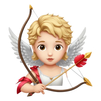 Cupid with a bow sticker