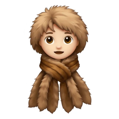 just fur scarf sticker