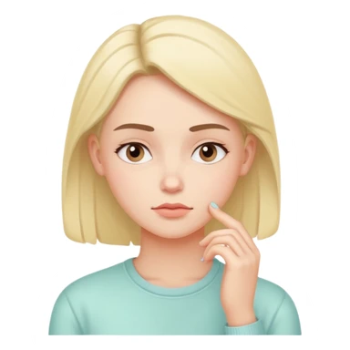 minimal flat emoji with mild tension,
slightly raised eyebrows,
thoughtful expression,
balanced emotion,
soft pastel tones,
modern health tracking app style,
transparent background,
vector illustration
 sticker