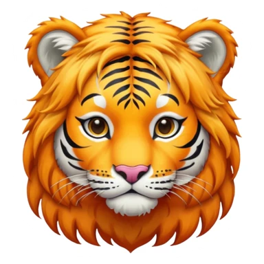 tiger with wigs sticker