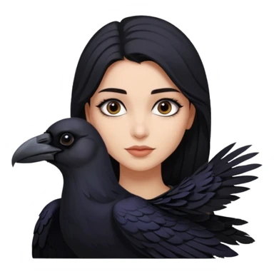 Black aly is the wife of cregan stark and looks like Hande Erçel. She has a raven on her shoulder  sticker
