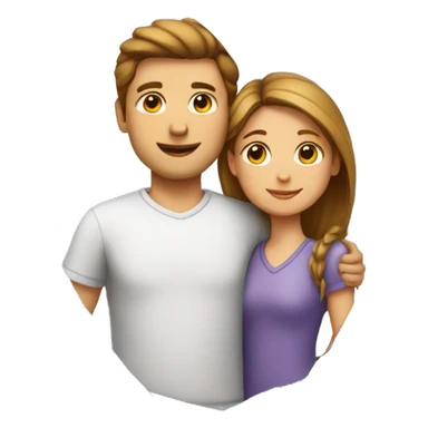 man and girl inside heart sticker