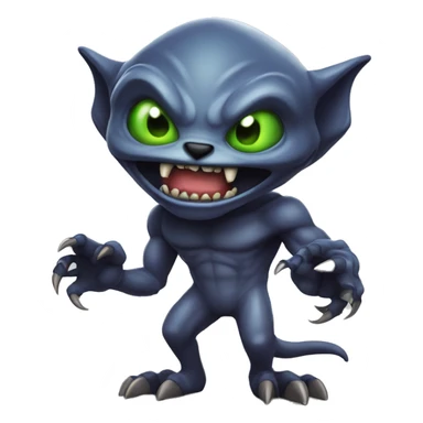 ferocious Alien with sharp claws sticker