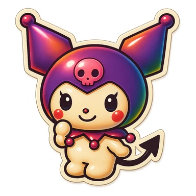 Remove the background, keep Kuromi character only, preserve original style, transparent background sticker