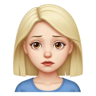 Girl giving side eyes disgust  sticker