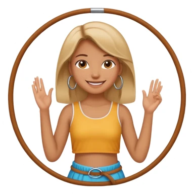 hoop at girl waist sticker